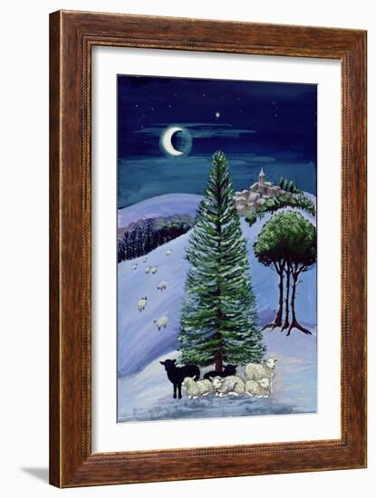 Sheep in a Winter Landscape-Margaret Loxton-Framed Giclee Print