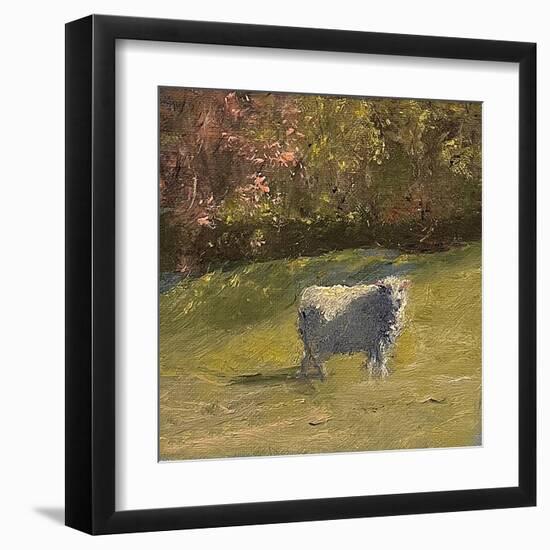 Sheep in Field IV-Marilyn Wendling-Framed Art Print