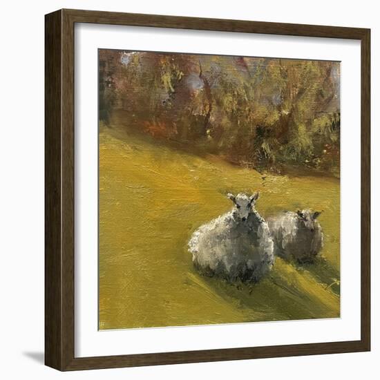 Sheep in Field V-Marilyn Wendling-Framed Art Print