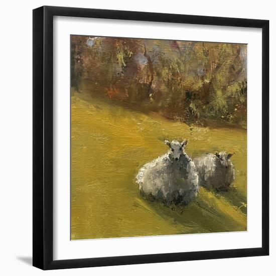 Sheep in Field V-Marilyn Wendling-Framed Art Print