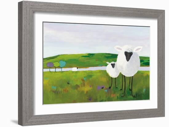 Sheep in the Meadow-Phyllis Adams-Framed Art Print