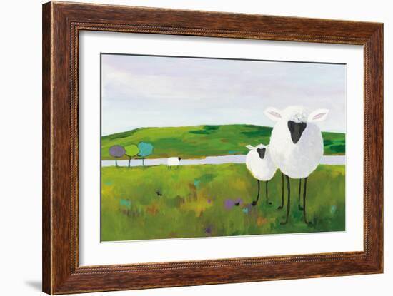 Sheep in the Meadow-Phyllis Adams-Framed Art Print