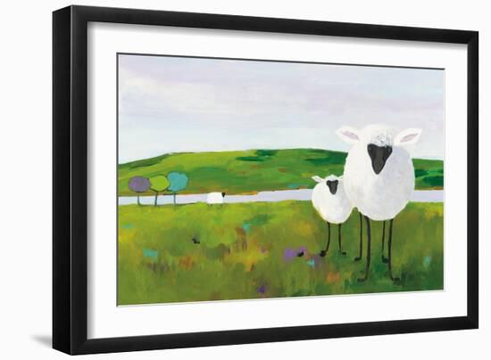 Sheep in the Meadow-Phyllis Adams-Framed Art Print