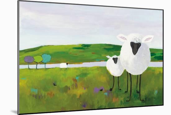 Sheep in the Meadow-Phyllis Adams-Mounted Art Print