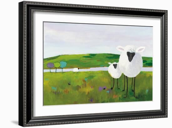 Sheep in the Meadow-Phyllis Adams-Framed Art Print