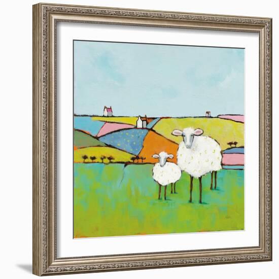 Sheep in the Meadow-Phyllis Adams-Framed Premium Giclee Print