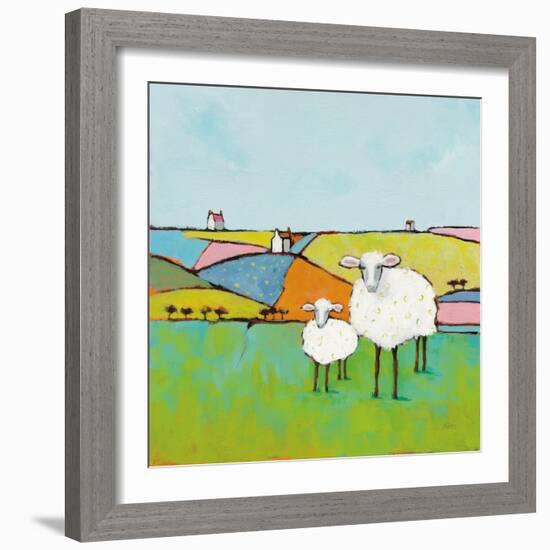 Sheep in the Meadow-Phyllis Adams-Framed Art Print