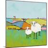 Sheep in the Meadow-Phyllis Adams-Mounted Art Print
