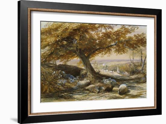 Sheep in the Shade, c.1851-Samuel Palmer-Framed Giclee Print