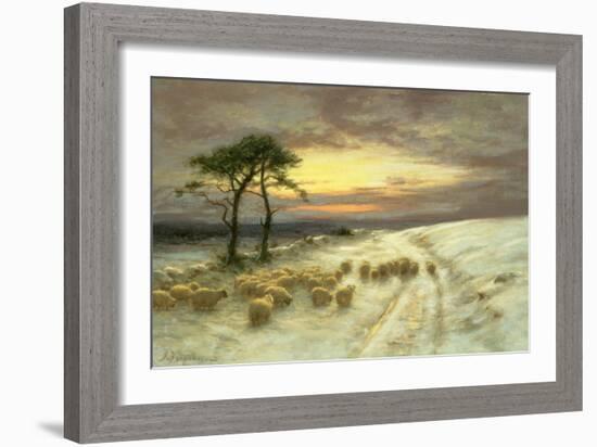 Sheep in the Snow-Joseph Farquharson-Framed Giclee Print