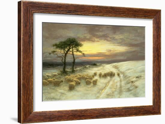 Sheep in the Snow-Joseph Farquharson-Framed Giclee Print