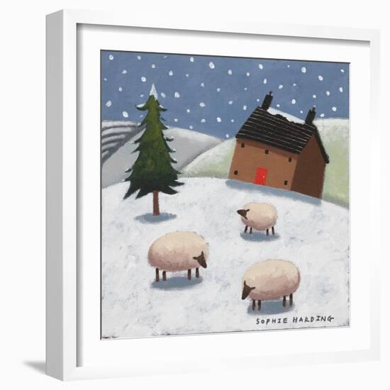 Sheep in the Snow-Sophie Harding-Framed Giclee Print