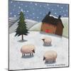 Sheep in the Snow-Sophie Harding-Mounted Giclee Print