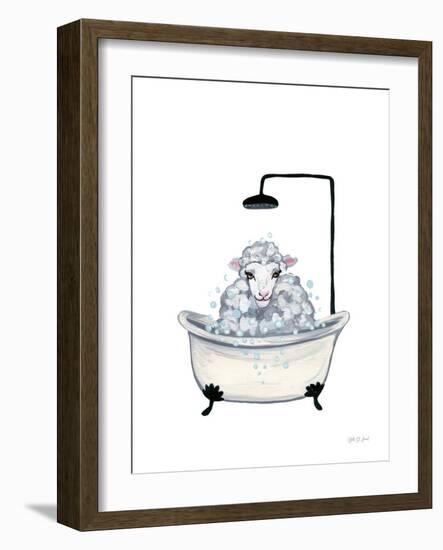 Sheep in Tub and Suds-Yvette St. Amant-Framed Art Print