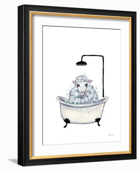 Sheep in Tub and Suds-Yvette St. Amant-Framed Art Print