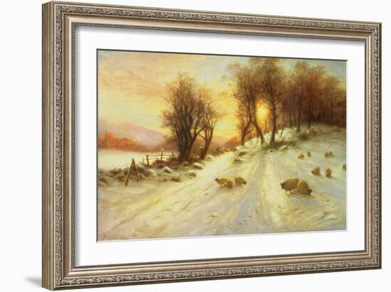 Sheep in Winter Snow-Joseph Farquharson-Framed Giclee Print