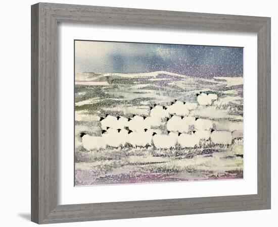 Sheep in Winter-Suzi Kennett-Framed Giclee Print