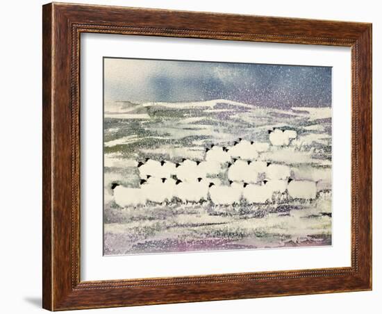 Sheep in Winter-Suzi Kennett-Framed Giclee Print