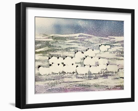 Sheep in Winter-Suzi Kennett-Framed Giclee Print