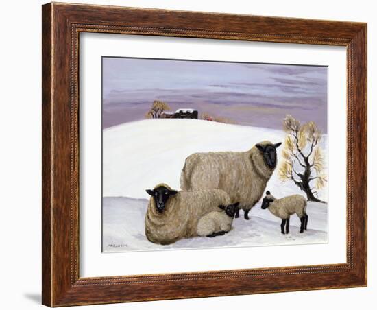 Sheep in Winter-Margaret Loxton-Framed Giclee Print