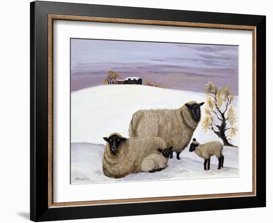 Sheep in Winter-Margaret Loxton-Framed Giclee Print