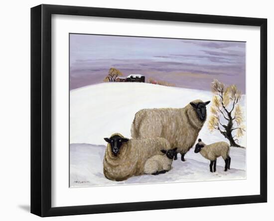 Sheep in Winter-Margaret Loxton-Framed Giclee Print