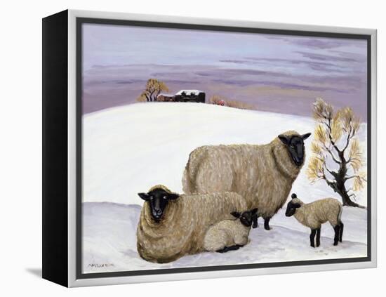 Sheep in Winter-Margaret Loxton-Framed Premier Image Canvas