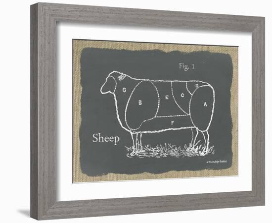 Sheep on Burlap-Gwendolyn Babbitt-Framed Art Print