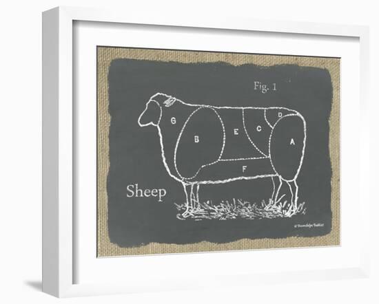 Sheep on Burlap-Gwendolyn Babbitt-Framed Art Print