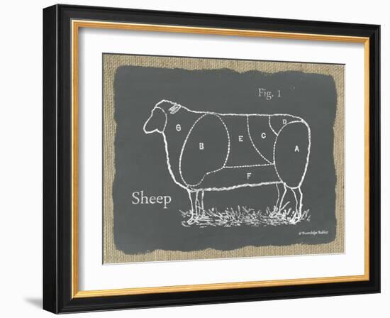 Sheep on Burlap-Gwendolyn Babbitt-Framed Art Print