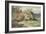 Sheep outside a Cottage in Springtime-Charles James Adams-Framed Giclee Print