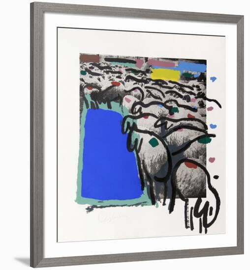 Sheep Portfolio 4-Menashe Kadishman-Framed Collectable Print