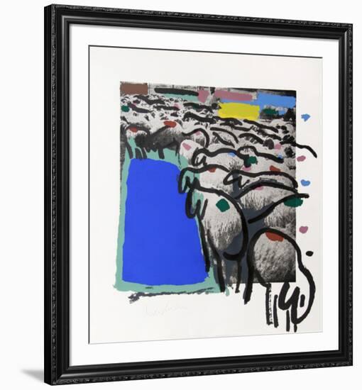 Sheep Portfolio 4-Menashe Kadishman-Framed Collectable Print