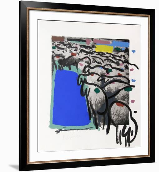 Sheep Portfolio 4-Menashe Kadishman-Framed Collectable Print