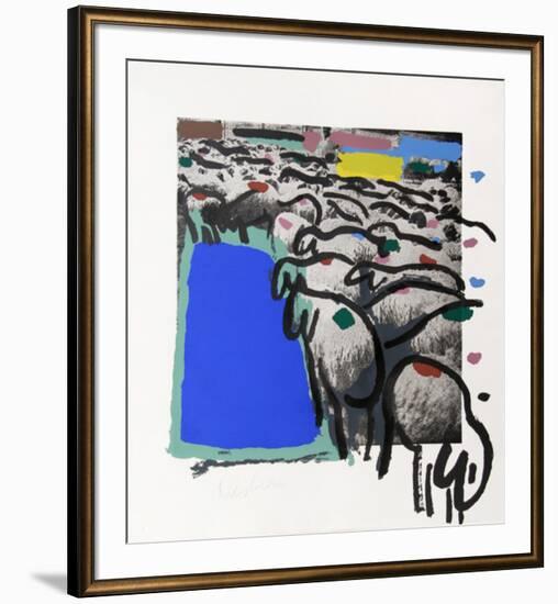 Sheep Portfolio 4-Menashe Kadishman-Framed Collectable Print