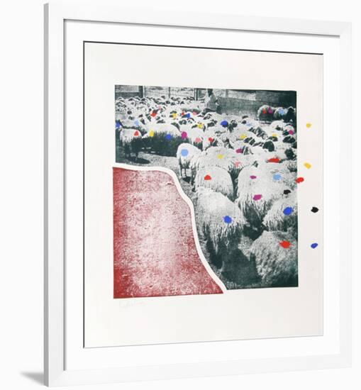 Sheep Portfolio 5-Menashe Kadishman-Framed Limited Edition