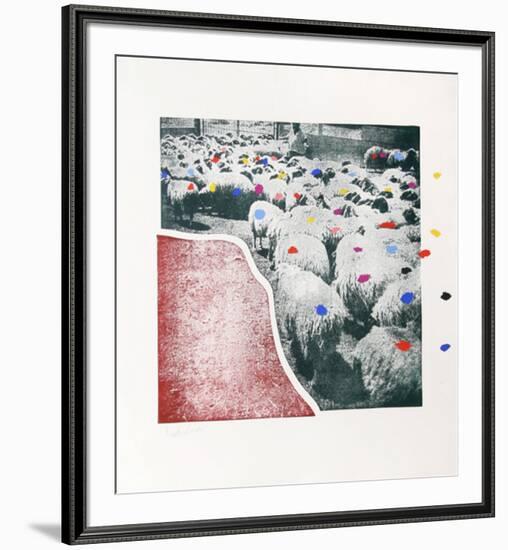 Sheep Portfolio 5-Menashe Kadishman-Framed Limited Edition