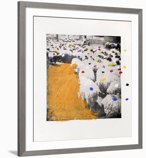 Sheep Portfolio 6-Menashe Kadishman-Framed Limited Edition