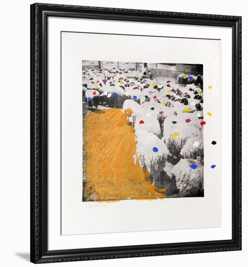 Sheep Portfolio 6-Menashe Kadishman-Framed Limited Edition