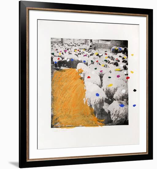 Sheep Portfolio 6-Menashe Kadishman-Framed Limited Edition