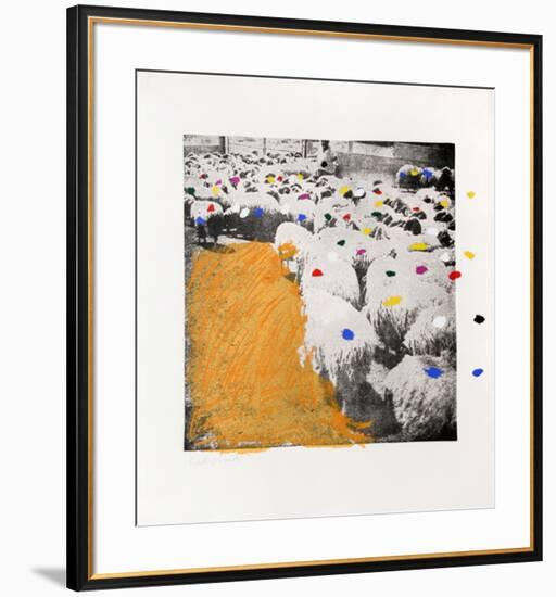 Sheep Portfolio 6-Menashe Kadishman-Framed Limited Edition