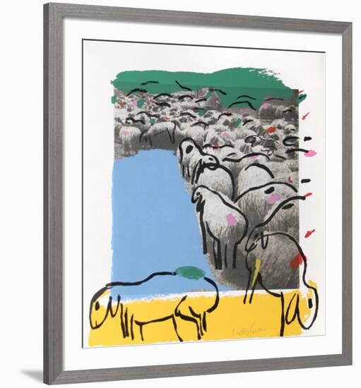 Sheep Portfolio 7-Menashe Kadishman-Framed Collectable Print