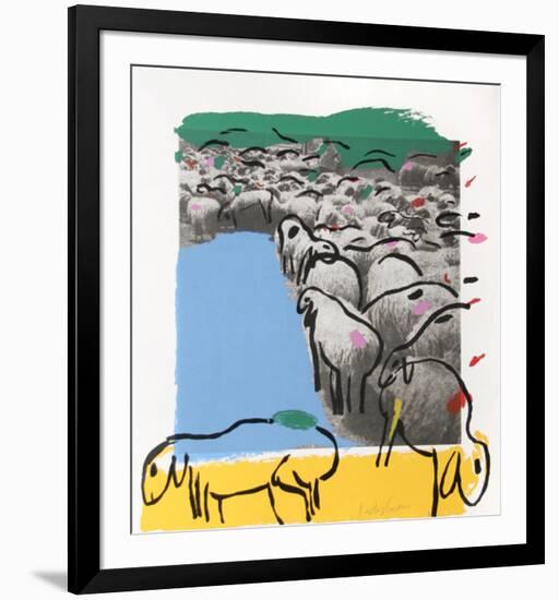 Sheep Portfolio 7-Menashe Kadishman-Framed Collectable Print