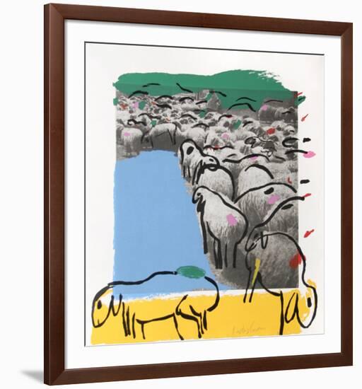 Sheep Portfolio 7-Menashe Kadishman-Framed Collectable Print