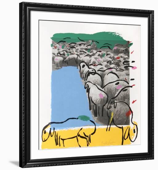 Sheep Portfolio 7-Menashe Kadishman-Framed Collectable Print