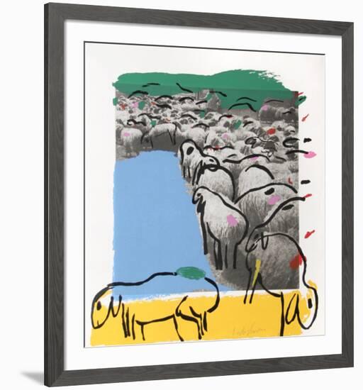 Sheep Portfolio 7-Menashe Kadishman-Framed Collectable Print