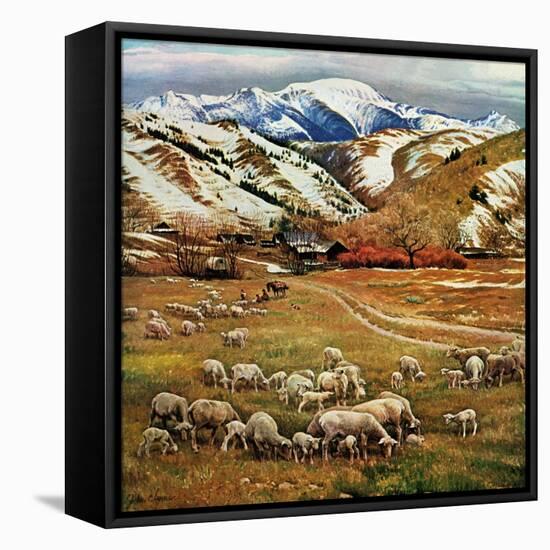 "Sheep Ranch," March 18, 1961-John Clymer-Framed Premier Image Canvas