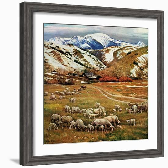 "Sheep Ranch," March 18, 1961-John Clymer-Framed Giclee Print