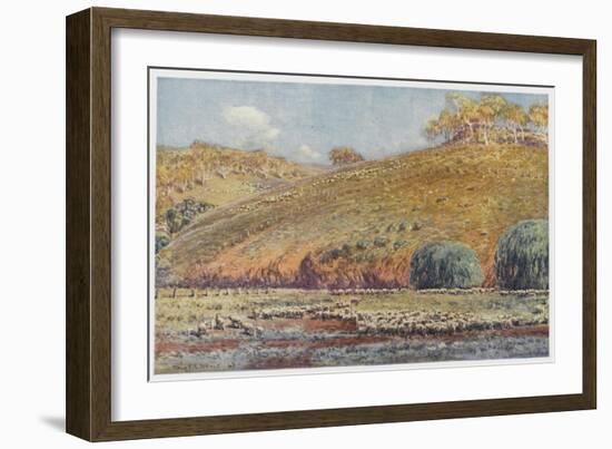 Sheep Run-Percy F.s. Spence-Framed Art Print