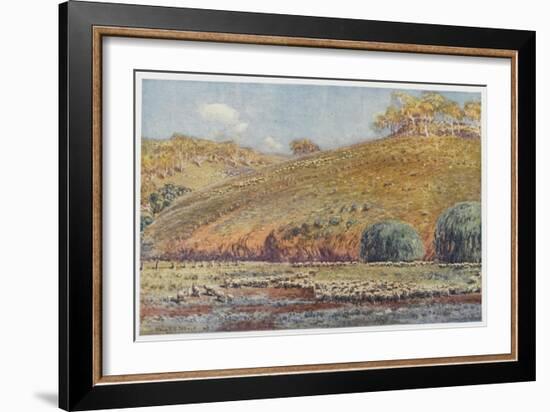 Sheep Run-Percy F.s. Spence-Framed Art Print